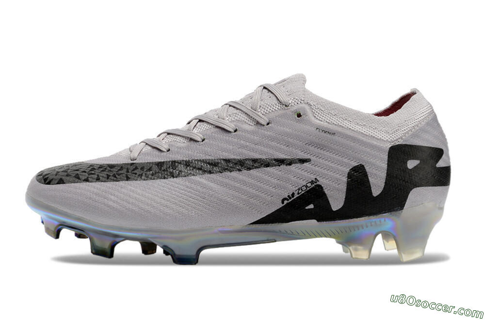 Nike Air Zoom Mercurial Vapor 15 Elite FG Firm Ground Soccer Cleats - Grey/Black/Gold 2