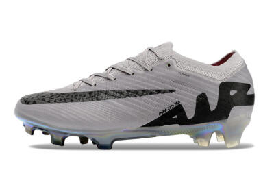 Nike Air Zoom Mercurial Vapor 15 Elite FG Firm Ground Soccer Cleats - Grey/Black/Gold