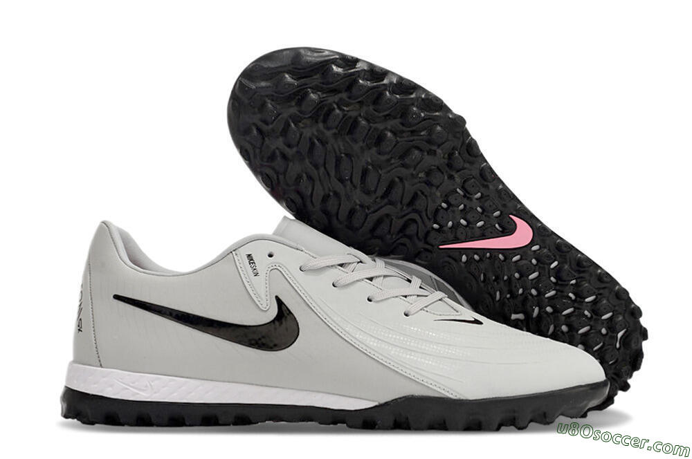 Nike Phantom GX 2 Acad LV8 TF Artificial Turf Soccer Shoes - Grey/Black/White 1