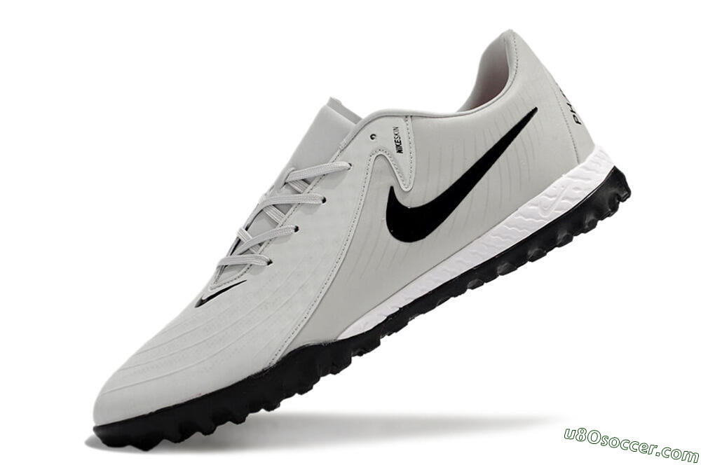 Nike Phantom GX 2 Acad LV8 TF Artificial Turf Soccer Shoes - Grey/Black/White 5