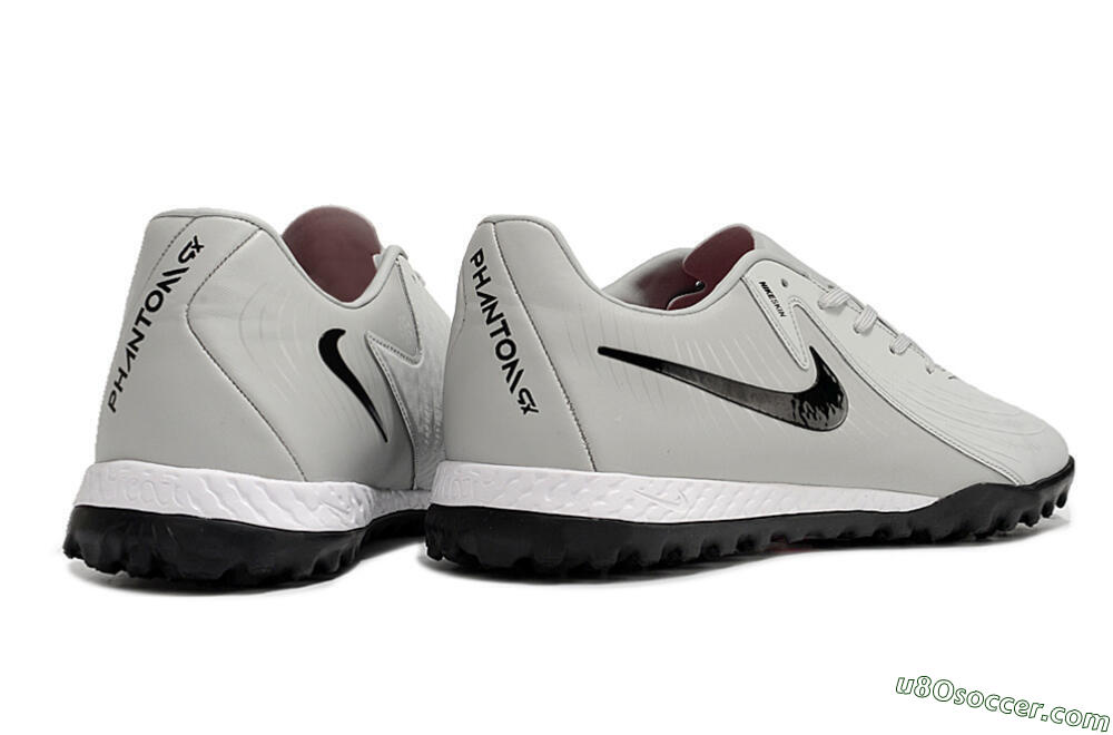 Nike Phantom GX 2 Acad LV8 TF Artificial Turf Soccer Shoes - Grey/Black/White 6