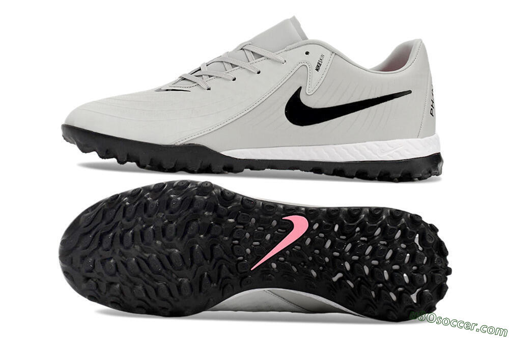 Nike Phantom GX 2 Acad LV8 TF Artificial Turf Soccer Shoes - Grey/Black/White 0