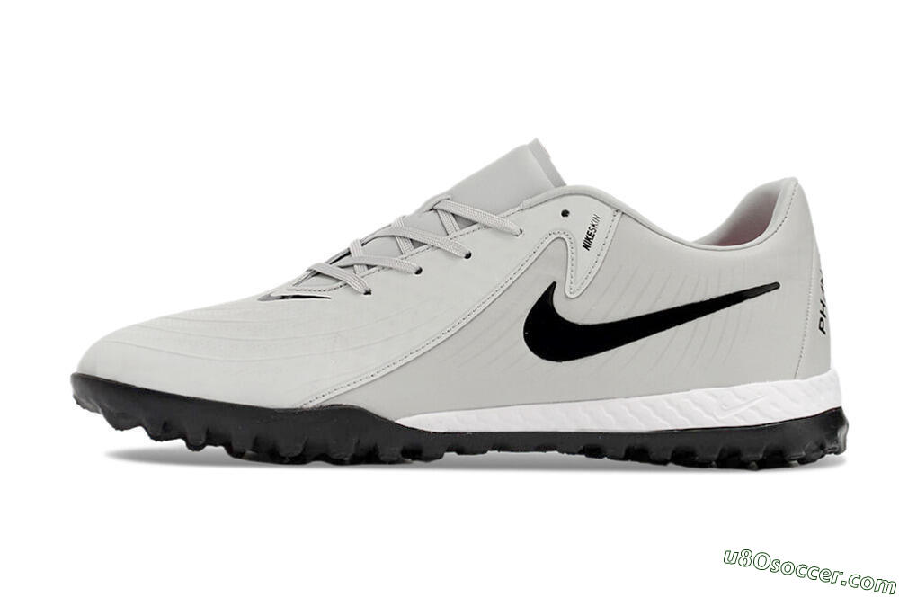 Nike Phantom GX 2 Acad LV8 TF Artificial Turf Soccer Shoes - Grey/Black/White 2