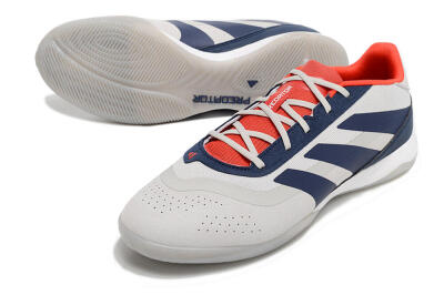 Adidas Predator 24 Elite IC Indoor & Futsal Soccer Shoes - Grey/Blue/Red