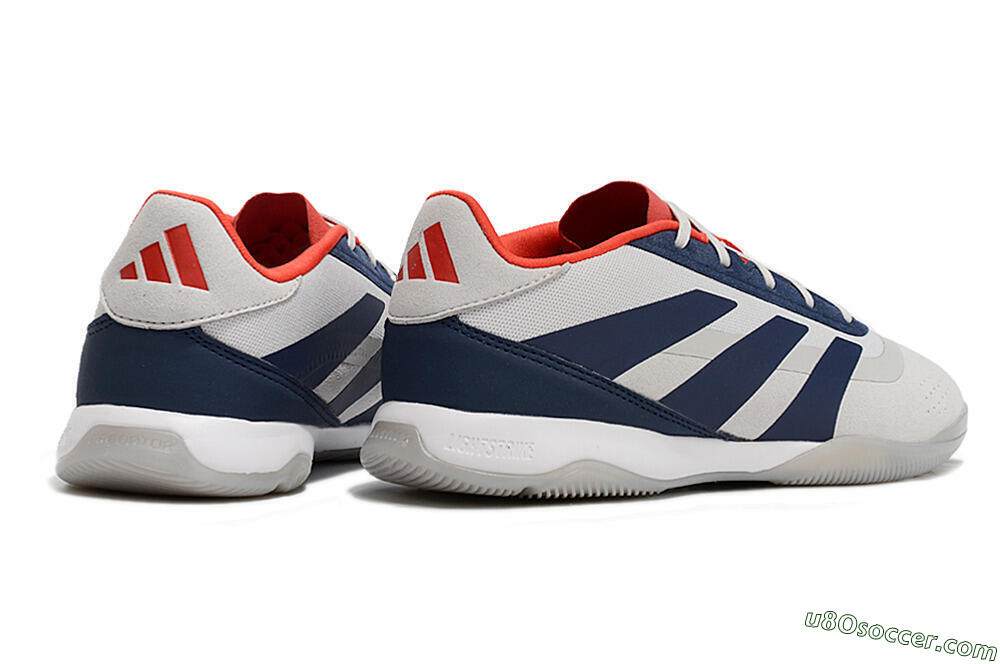 Adidas Predator 24 Elite IC Indoor & Futsal Soccer Shoes - Grey/Blue/Red 6