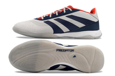 Adidas Predator 24 Elite IC Indoor & Futsal Soccer Shoes - Grey/Blue/Red