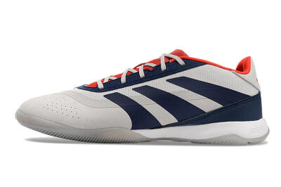 Adidas Predator 24 Elite IC Indoor & Futsal Soccer Shoes - Grey/Blue/Red