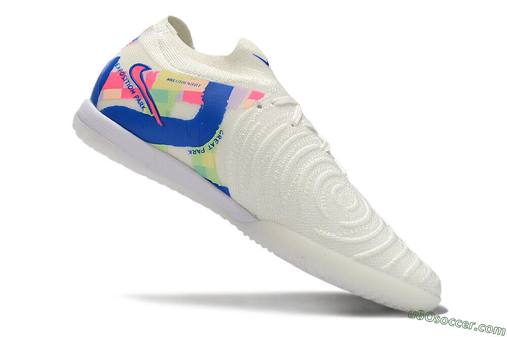 Nike Phantom GX 2 Elite IC Indoor & Futsal Soccer Shoes - Beige/Blue/Yellow/Pink 4