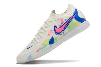 Nike Phantom GX 2 Elite IC Indoor & Futsal Soccer Shoes - Beige/Blue/Yellow/Pink