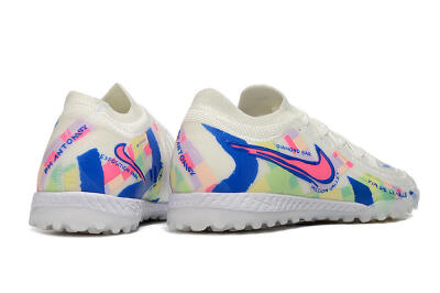Nike Phantom GX 2 Elite TF Artificial Turf Soccer Shoes - Beige/Blue/Yellow/Pink