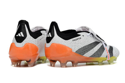 Adidas Predator Elite Foldover Tongue FG Firm Ground Soccer Cleats - White/Black/Orange/Yellow