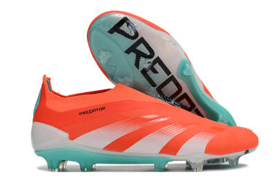 Adidas Predator+ Elite Laceless FG Firm Ground Soccer Cleats - Red/White/Jade