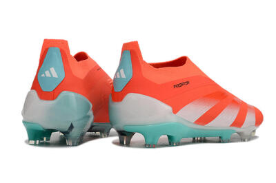 Adidas Predator+ Elite Laceless FG Firm Ground Soccer Cleats - Red/White/Jade