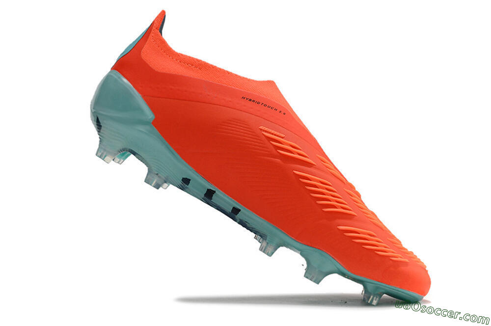Adidas Predator+ Elite Laceless FG Firm Ground Soccer Cleats - Red/White/Jade 4
