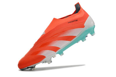 Adidas Predator+ Elite Laceless FG Firm Ground Soccer Cleats - Red/White/Jade