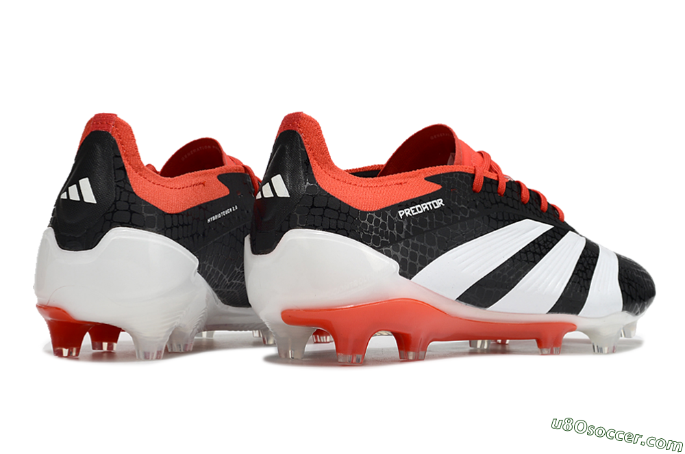 Adidas Predator Elite FG Firm Ground Soccer Cleats - Black/White/Red 6