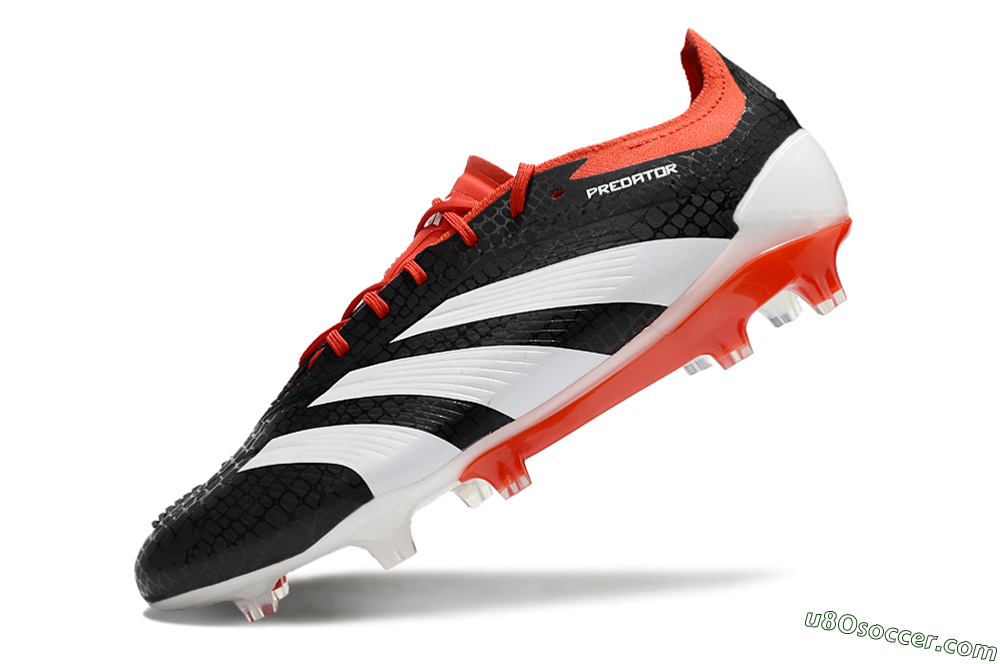 Adidas Predator Elite FG Firm Ground Soccer Cleats - Black/White/Red 5
