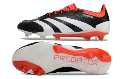 Adidas Predator Elite FG Firm Ground Soccer Cleats - Black/White/Red