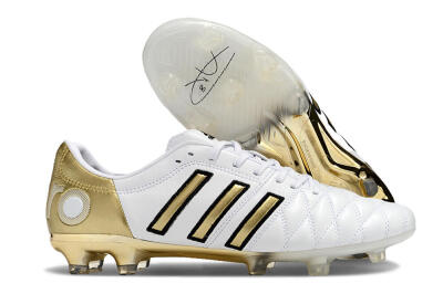 Adidas AdiPure 11Pro X PD25 Trx FG Firm Ground Soccer Cleats - White/Gold/Black