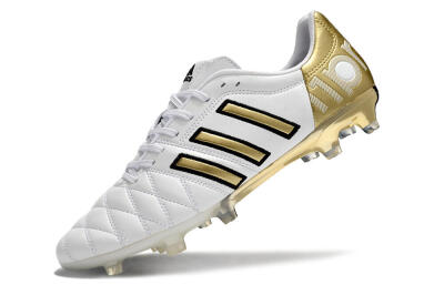 Adidas AdiPure 11Pro X PD25 Trx FG Firm Ground Soccer Cleats - White/Gold/Black