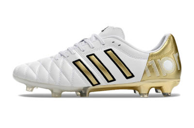 Adidas AdiPure 11Pro X PD25 Trx FG Firm Ground Soccer Cleats - White/Gold/Black