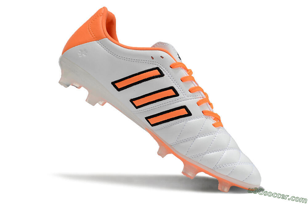 Adidas AdiPure 11Pro X PD25 Trx FG Firm Ground Soccer Cleats - White/Orange/Black 4