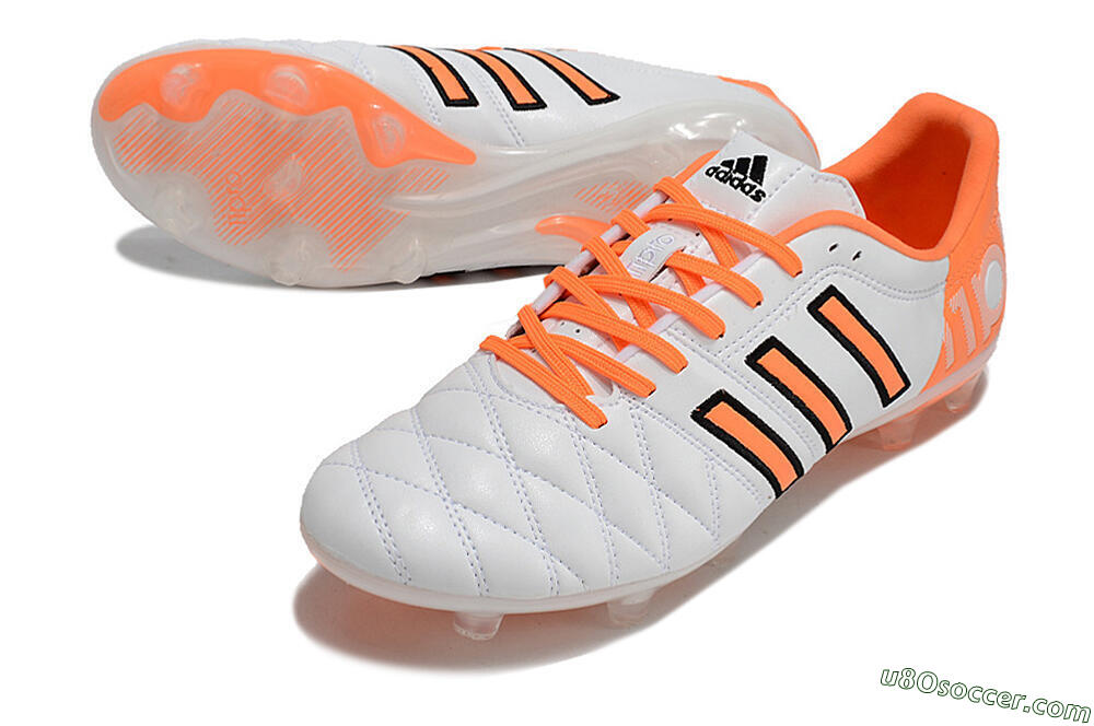 Adidas AdiPure 11Pro X PD25 Trx FG Firm Ground Soccer Cleats - White/Orange/Black 3