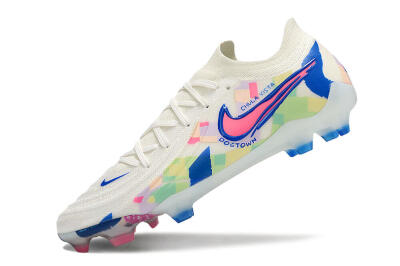 Nike Phantom Luna Elite NU FG Firm Ground Soccer Cleats - Beige/Blue/Yellow/Pink