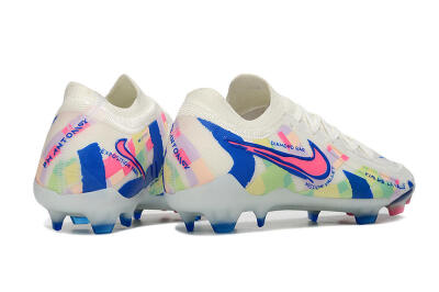 Nike Phantom Luna Elite NU FG Firm Ground Soccer Cleats - Beige/Blue/Yellow/Pink
