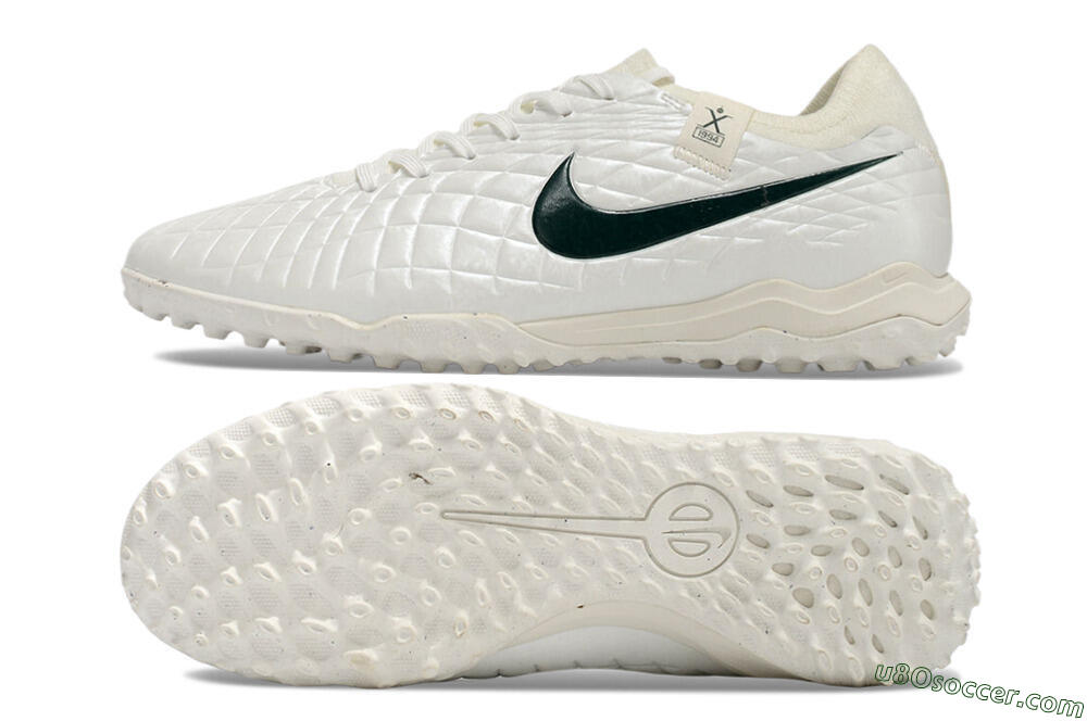 Nike Tiempo Legend 10 Pro TF Artificial Turf Soccer Shoes - White/Green 0