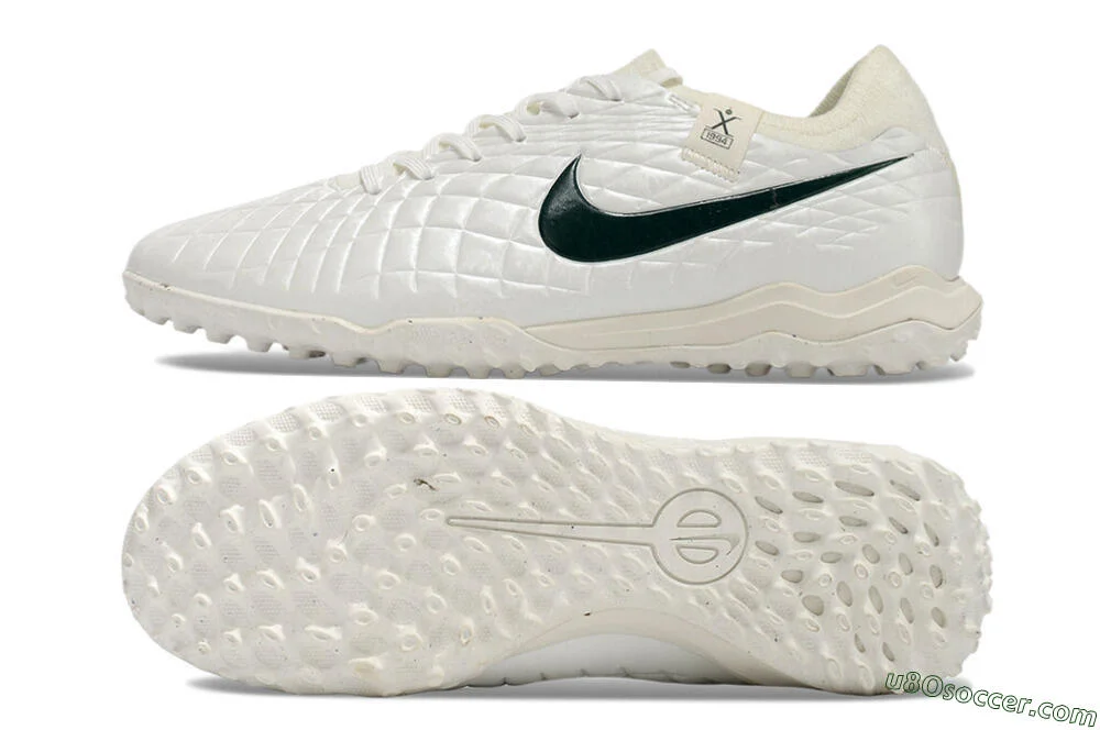 White Green Nike Tiempo Legend 10 Pro TF Artificial Turf