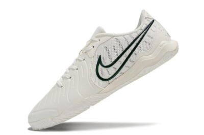 Nike Tiempo Legend 10 Academy IC Indoor & Futsal Soccer Shoes - White/Green