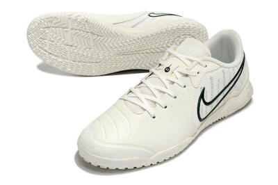 Nike Tiempo Legend 10 Academy IC Indoor & Futsal Soccer Shoes - White/Green