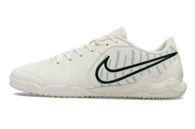 Nike Tiempo Legend 10 Academy IC Indoor & Futsal Soccer Shoes - White/Green