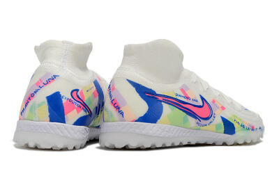 Nike Phantom Luna Elite NU TF Artificial Turf Soccer Shoes - Beige/Blue/Yellow/Pink