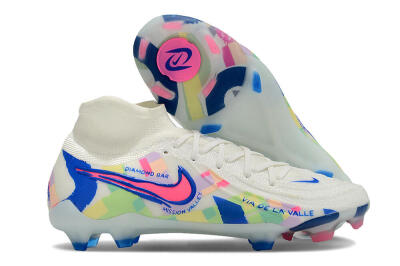 Nike Phantom Luna Elite NU FG Firm Ground Soccer Cleats - Beige/Blue/Yellow/Pink