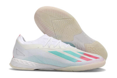 Adidas X Crazyfast.1 IC Indoor & Futsal Soccer Shoes - White/Red/Jade