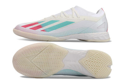 Adidas X Crazyfast.1 IC Indoor & Futsal Soccer Shoes - White/Red/Jade
