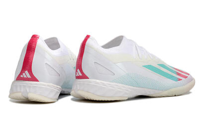 Adidas X Crazyfast.1 IC Indoor & Futsal Soccer Shoes - White/Red/Jade