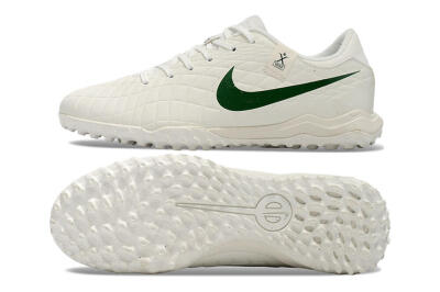 Nike Tiempo Legend 10 Academy TF Artificial Turf Soccer Shoes - White/Green