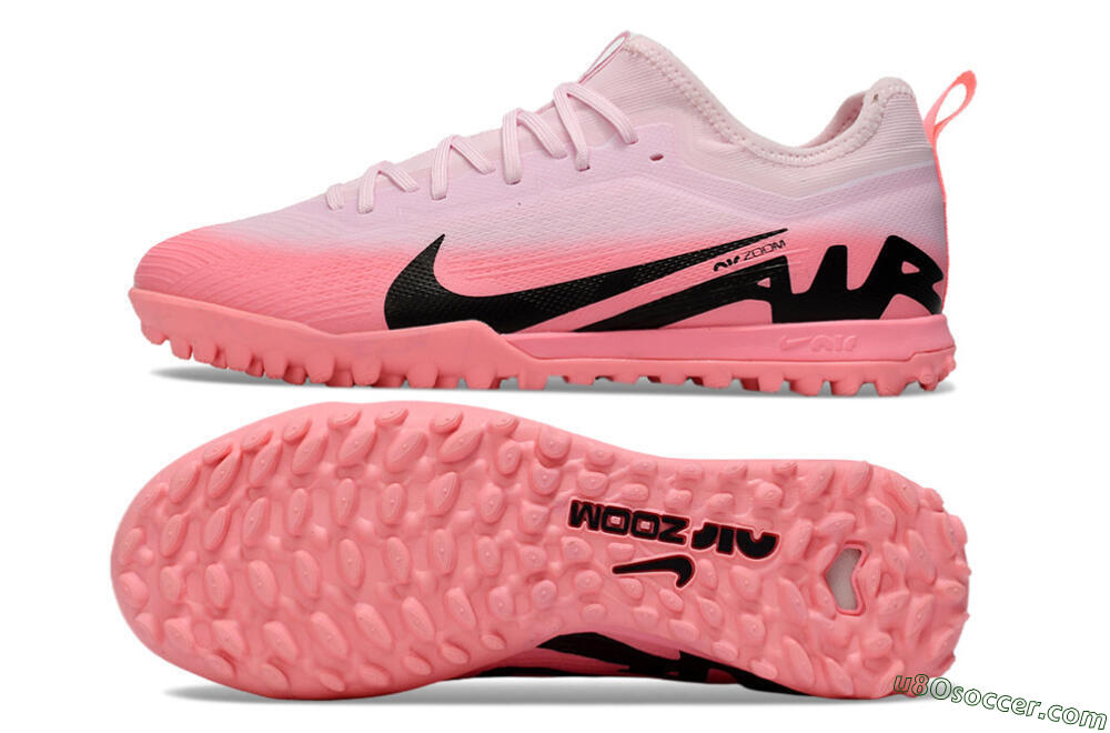 Nike Air Zoom Mercurial Vapor 15 Pro TF Artificial Turf Soccer Shoes - Pink/Black 0