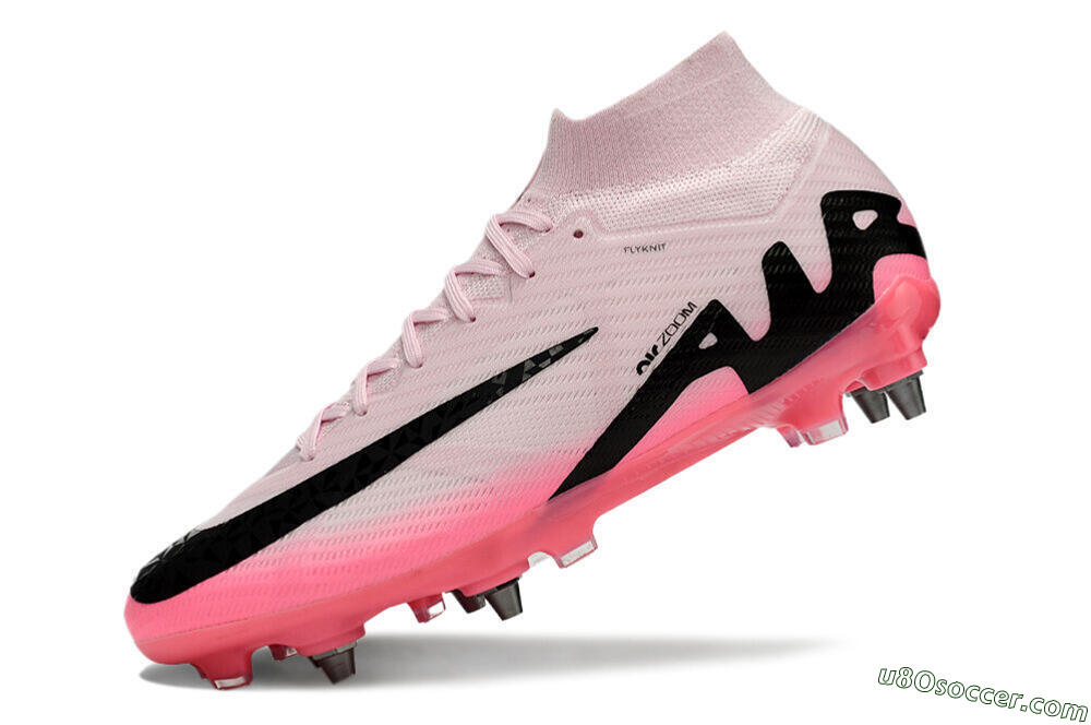 Nike Air Zoom Mercurial Superfly 9 Elite SG Soft Ground Soccer Cleats - Pink/Black 5