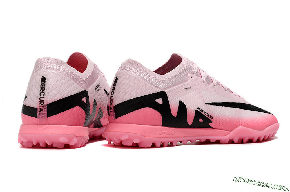 Nike Air Zoom Mercurial Vapor 15 Elite TF Artificial Turf Soccer Shoes - Pink/Black 6