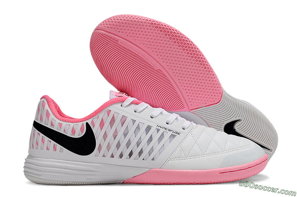 Nike Lunar Gato 2 IC Indoor & Futsal Soccer Shoes - White/Pink/Black 1