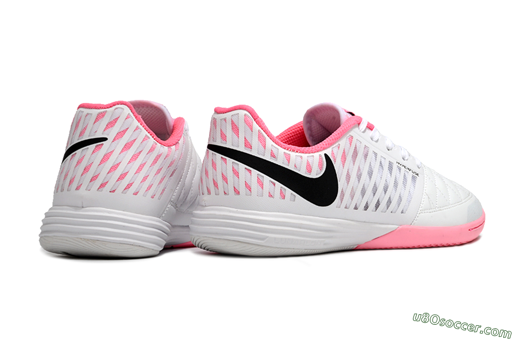 Nike Lunar Gato 2 IC Indoor & Futsal Soccer Shoes - White/Pink/Black 6