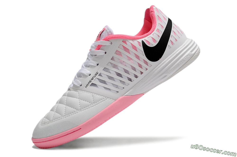 Nike Lunar Gato 2 IC Indoor & Futsal Soccer Shoes - White/Pink/Black 5