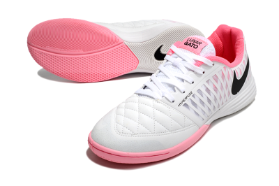 Nike Lunar Gato 2 IC Indoor & Futsal Soccer Shoes - White/Pink/Black