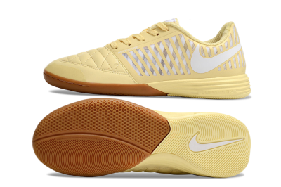 Nike Lunar Gato 2 IC Indoor & Futsal Soccer Shoes - Yellow/White/Brown