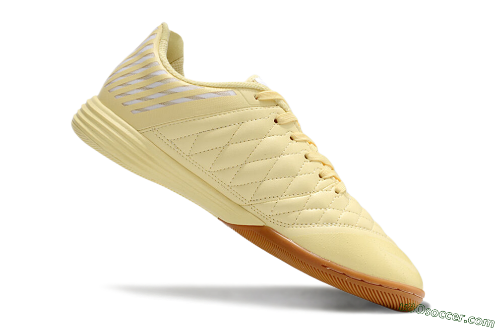 Nike Lunar Gato 2 IC Indoor & Futsal Soccer Shoes - Yellow/White/Brown 4