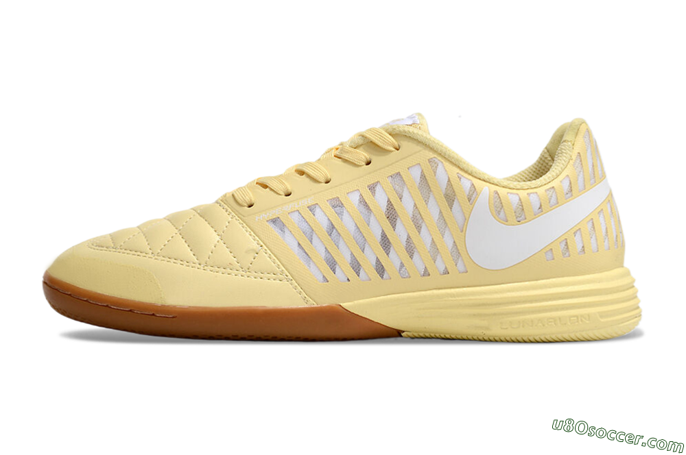 Nike Lunar Gato 2 IC Indoor & Futsal Soccer Shoes - Yellow/White/Brown 2